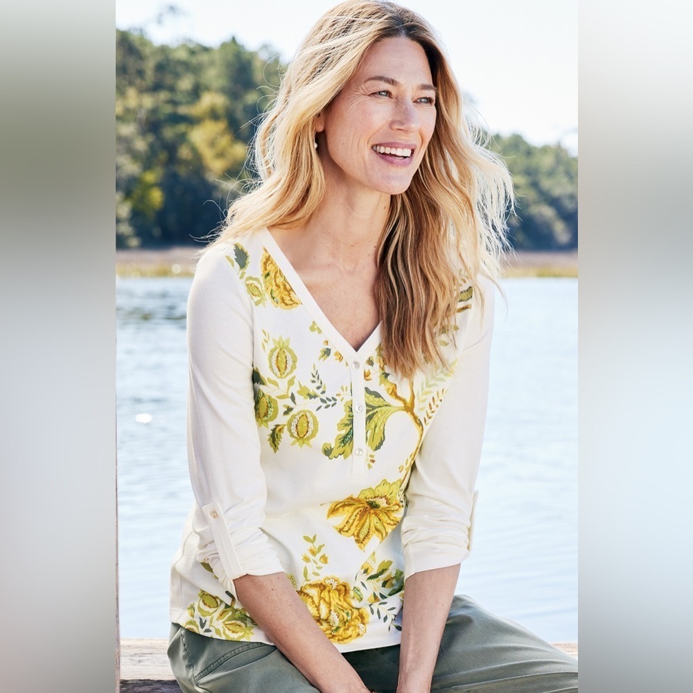 Soft Surroundings Maja Printed Pullover